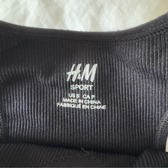 Black Sports Bra Ribbed Tank - Picture 2 of 5